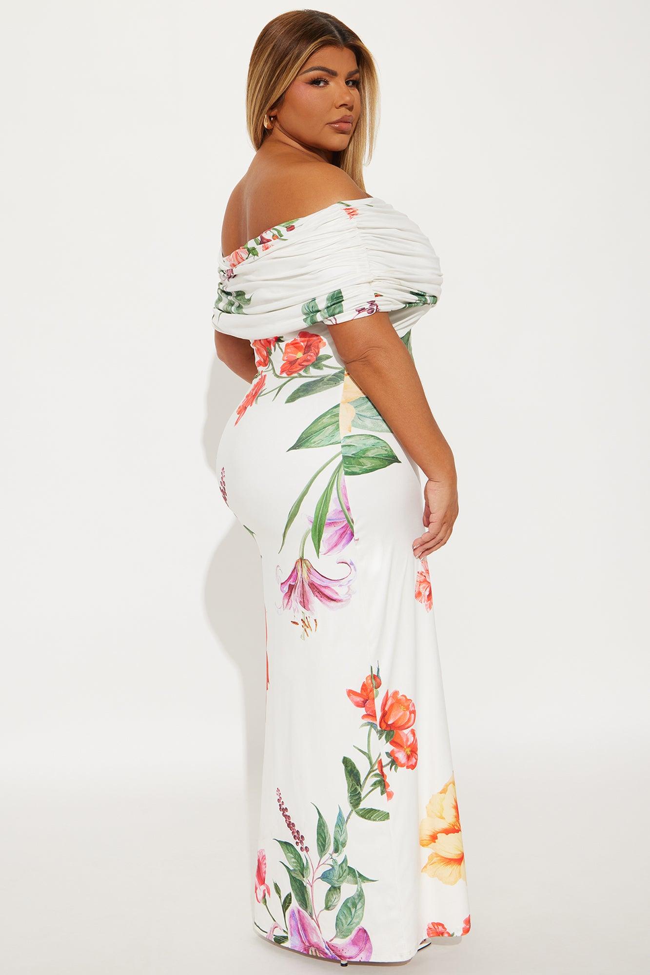 Paradise Floral Maxi Dress - Off White/combo Product Image
