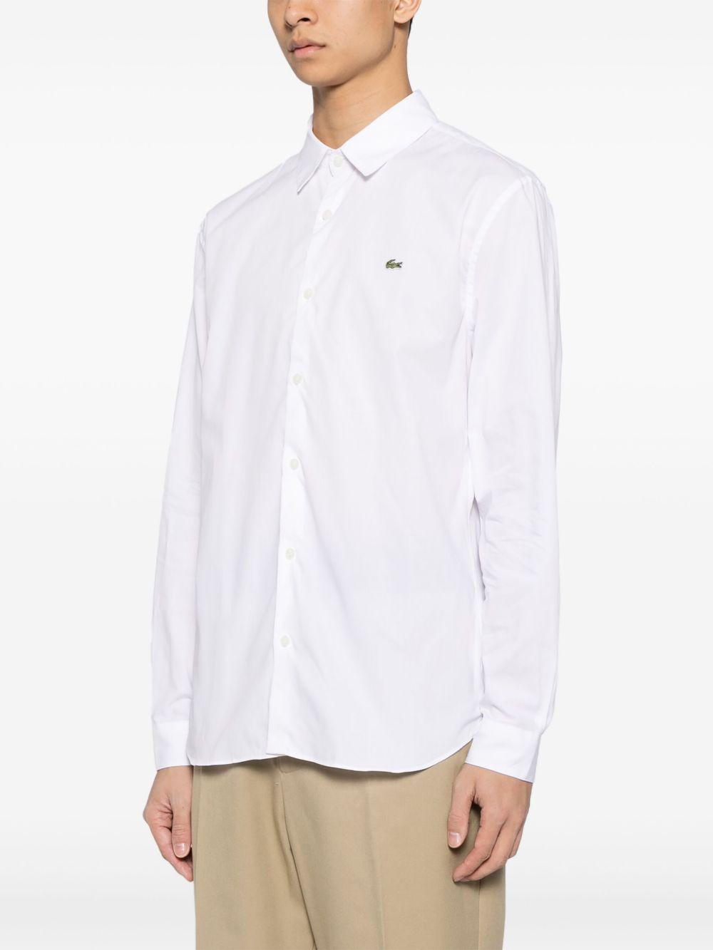 logo-embroidered poplin cotton shirt Product Image