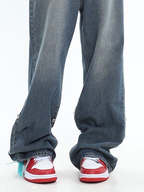 Denim Blue Baggy Boyfriend Jeans Product Image