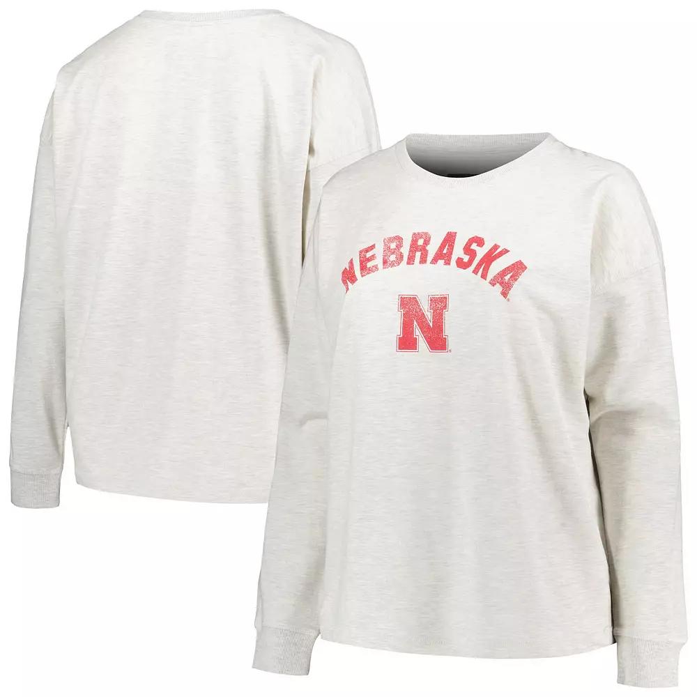 Women's Profile Oatmeal Nebraska Huskers Plus  Product Image