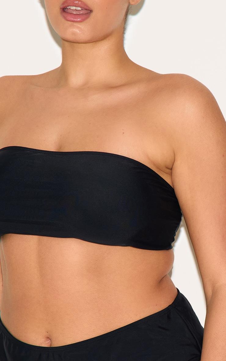 Plus Black Basic Bandeau Bikini Top Product Image
