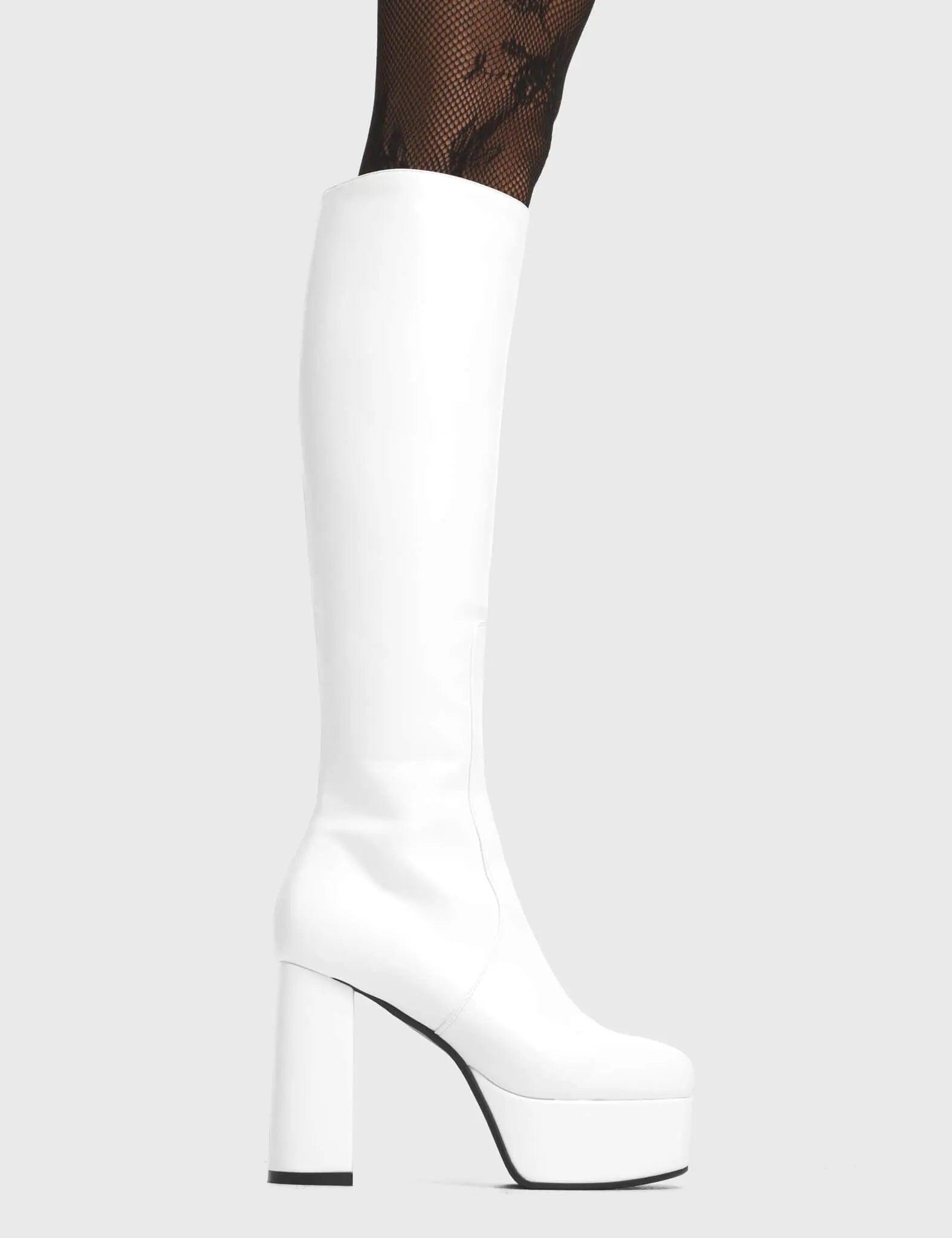 Whatta Showdown Platform Knee High Boots Product Image