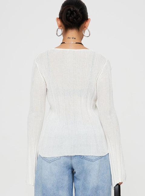 Wexley Long Sleeve Top White Product Image