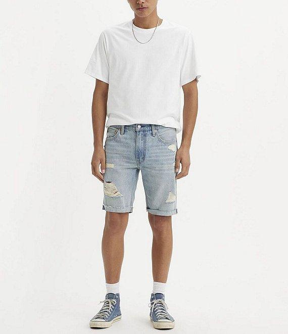 Levi's® 412 Slim Fit 9#double; Inseam Distressed Shorts Product Image