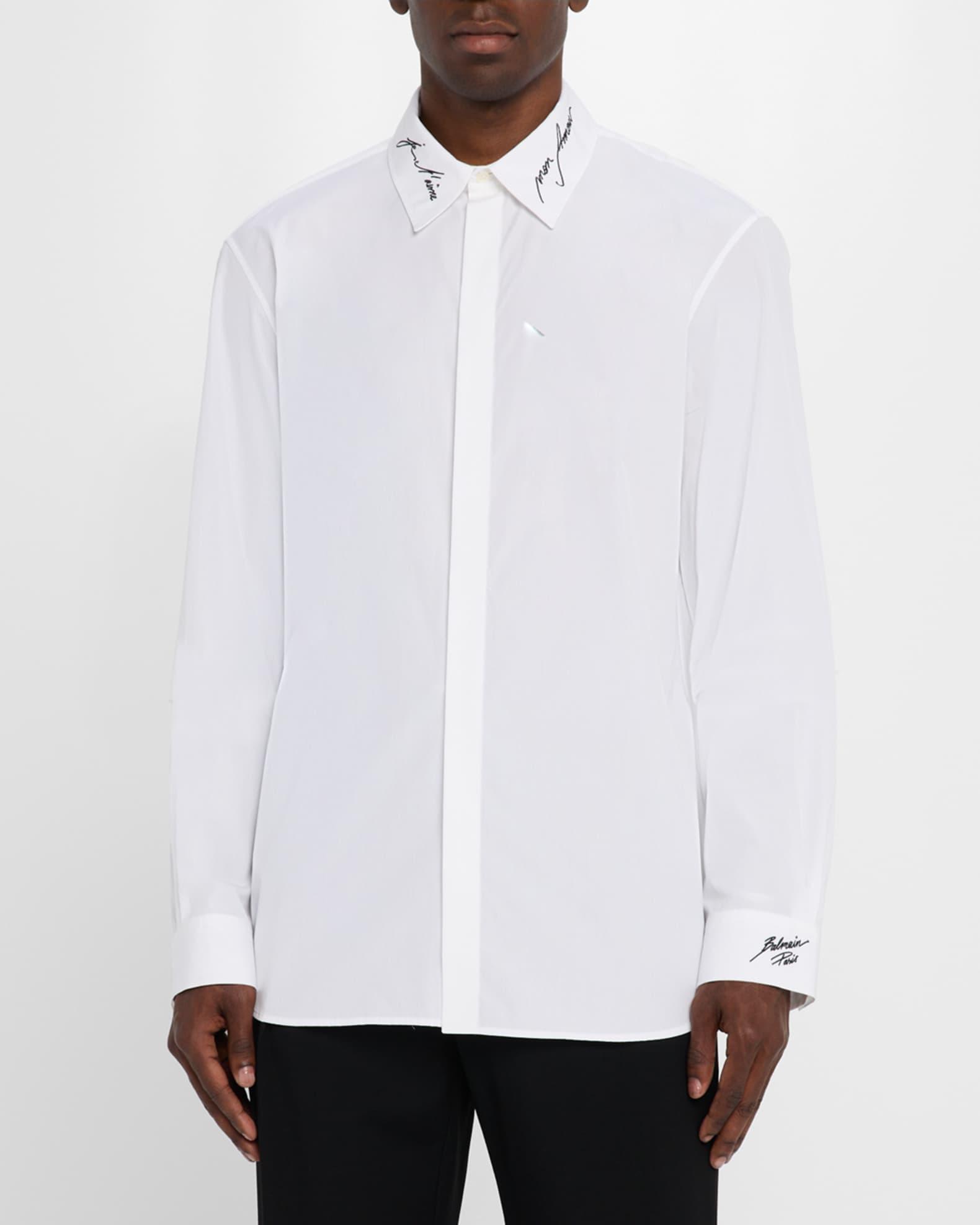 Mens Love Letter Embroidered Sport Shirt Product Image