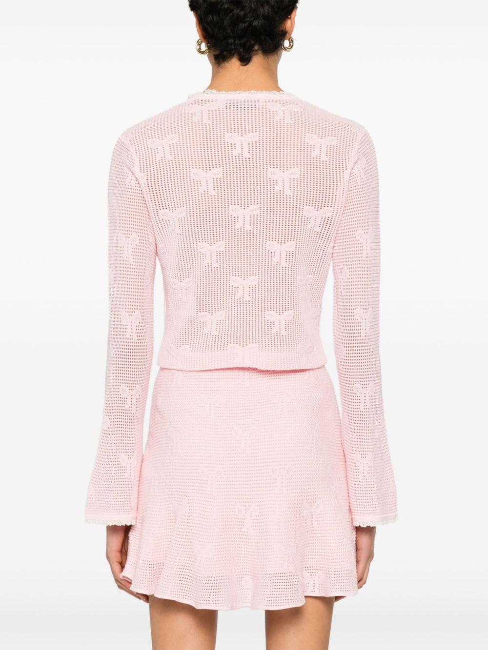 bow crochet cardigan Product Image