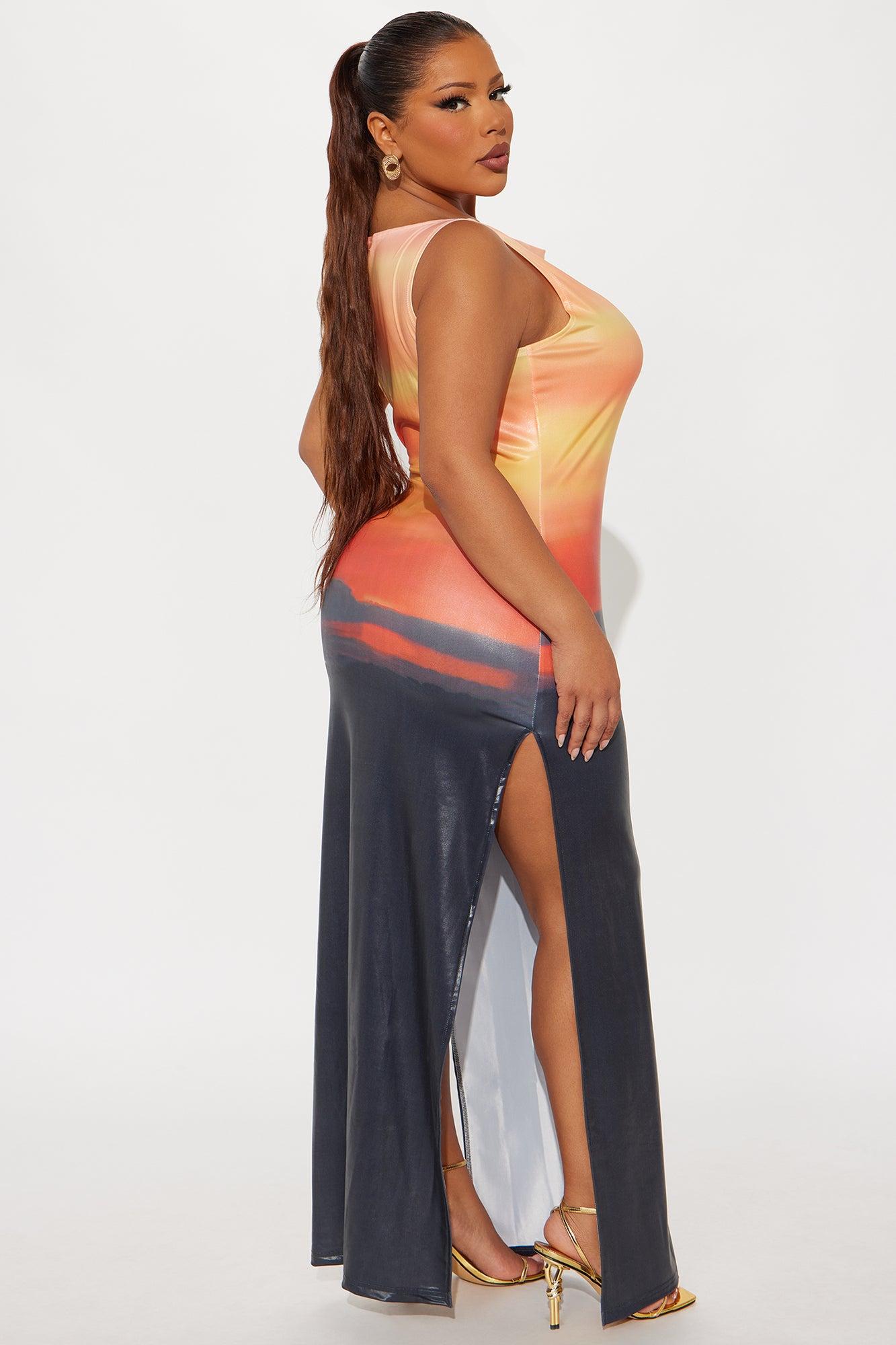 Endless Memories Maxi Dress - Orange/combo Female Product Image