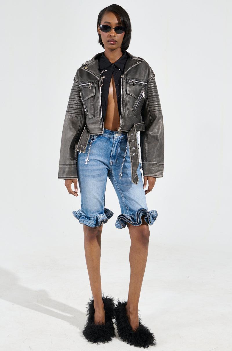 SAY MY NAME DISTRESSED MOTO Product Image