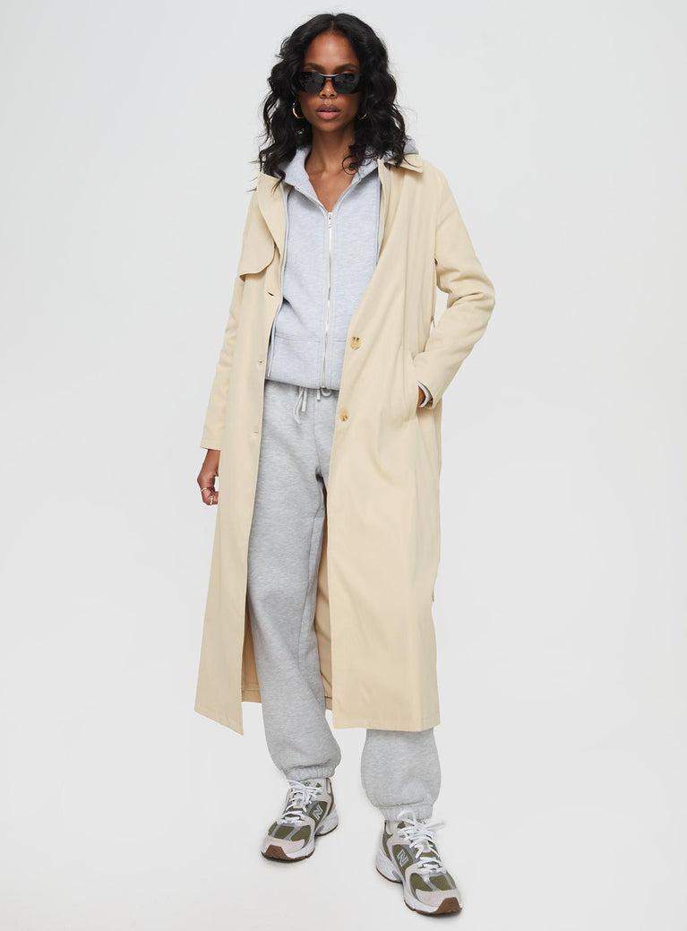 Haili Trench Coat Beige Product Image