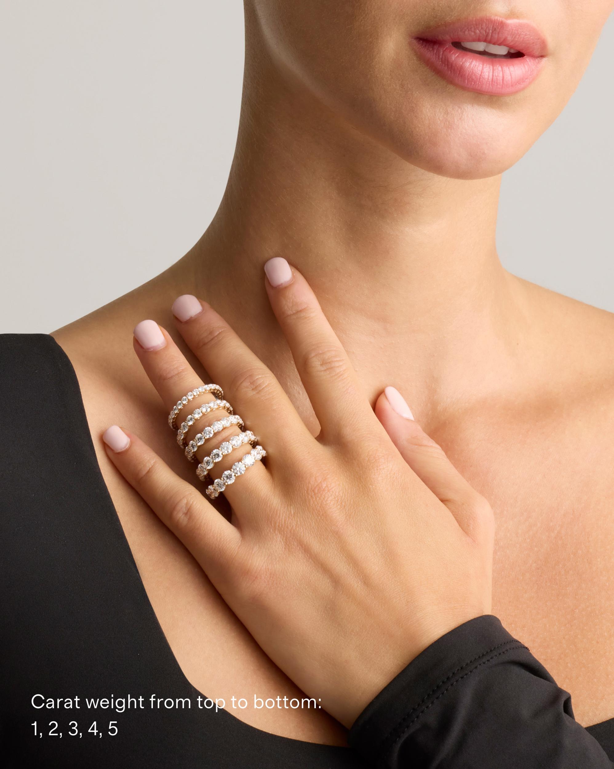 Quince | Women's Lab Grown Diamond Round Eternity Band Rings Product Image