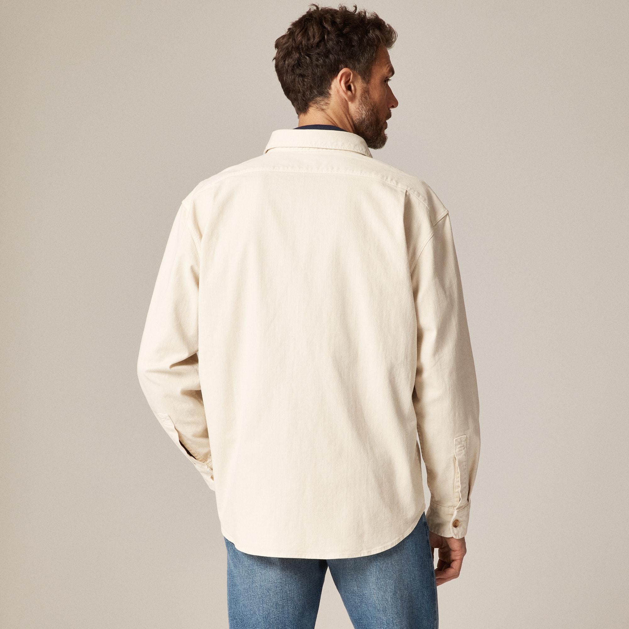 Garment-dyed twill overshirt Product Image