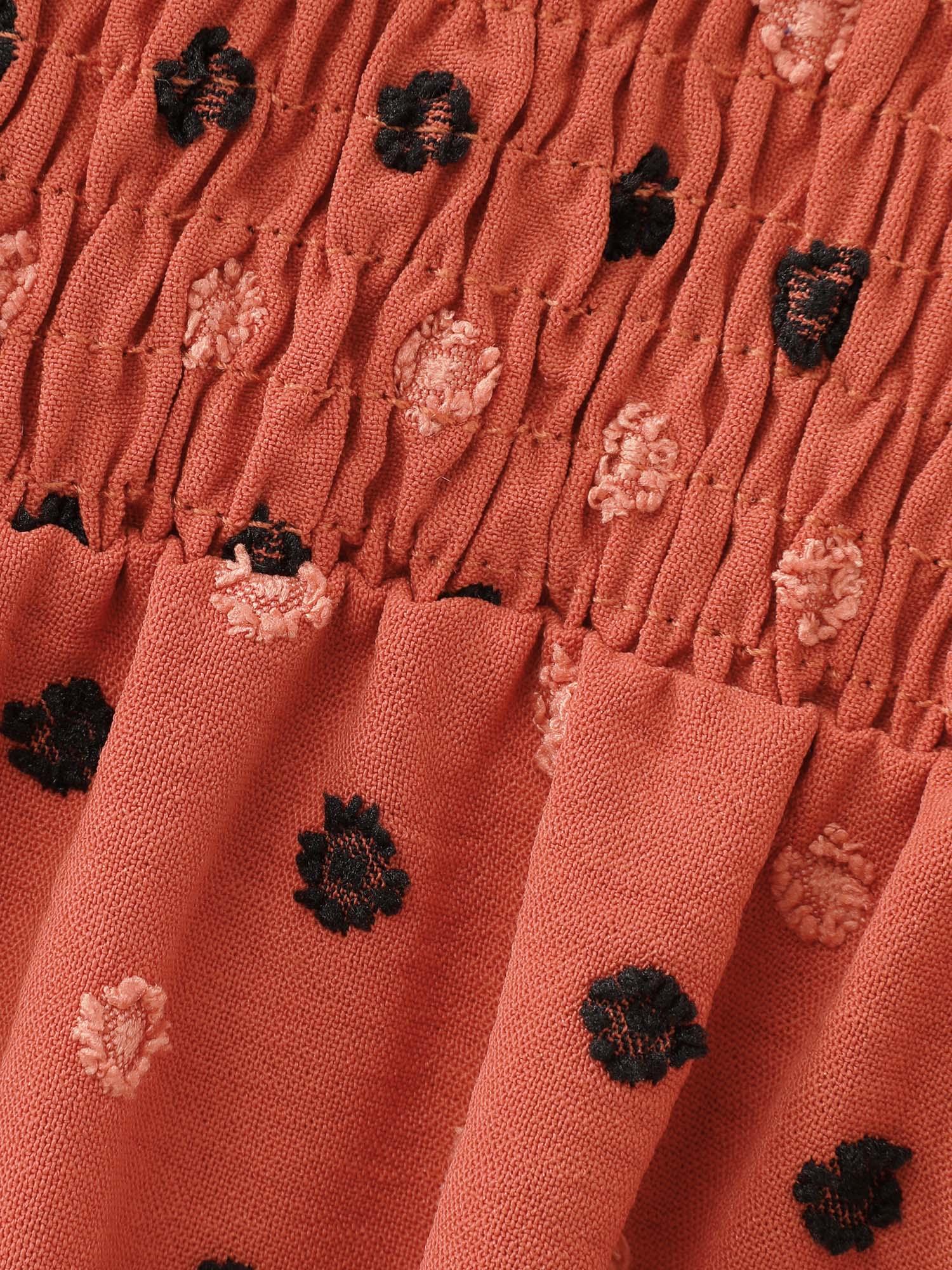 Polka Dots Ruched Drawstring Tiered Midi Dress Female Product Image