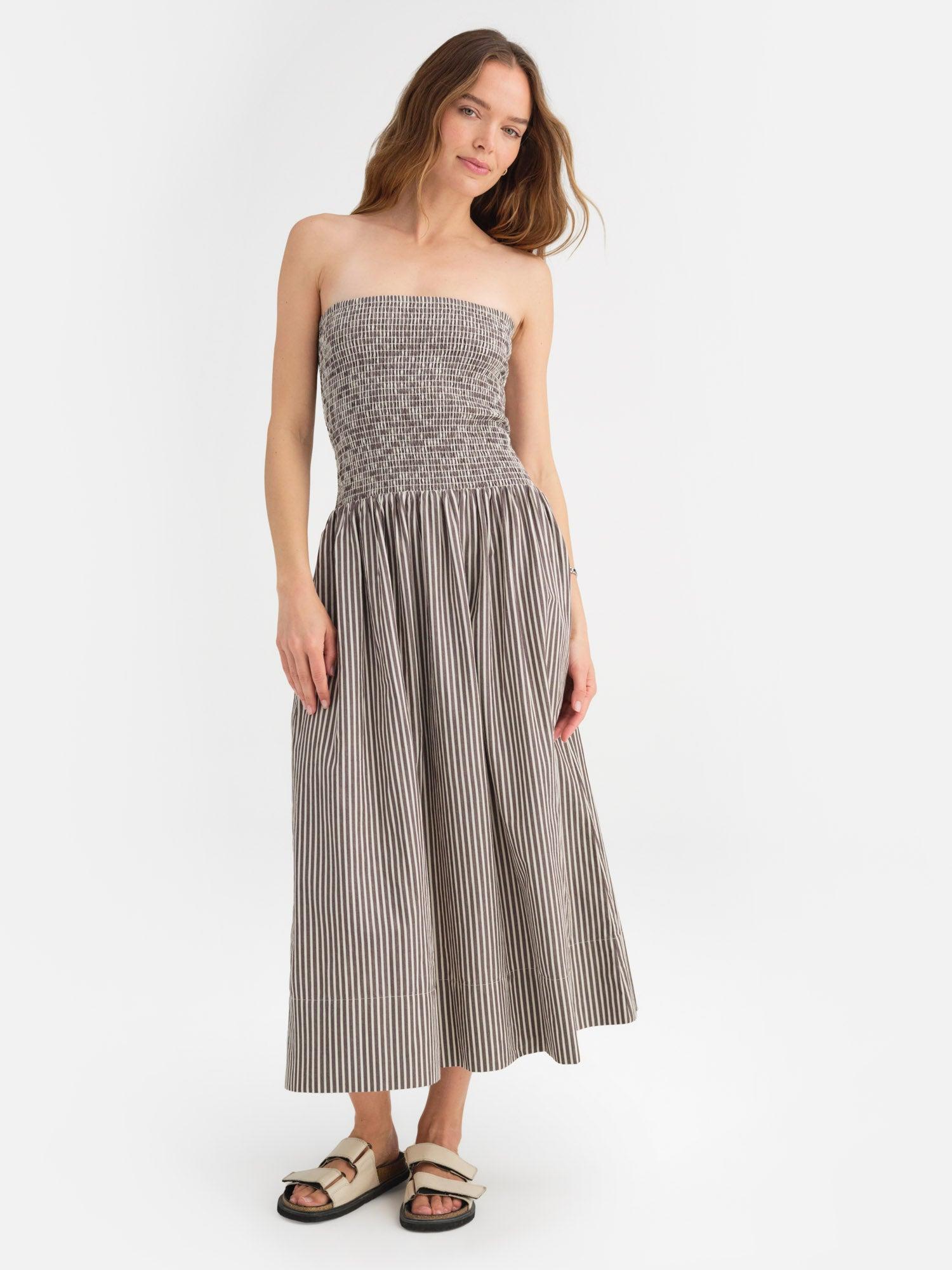 Organic Poplin Smocked Dress Female Product Image