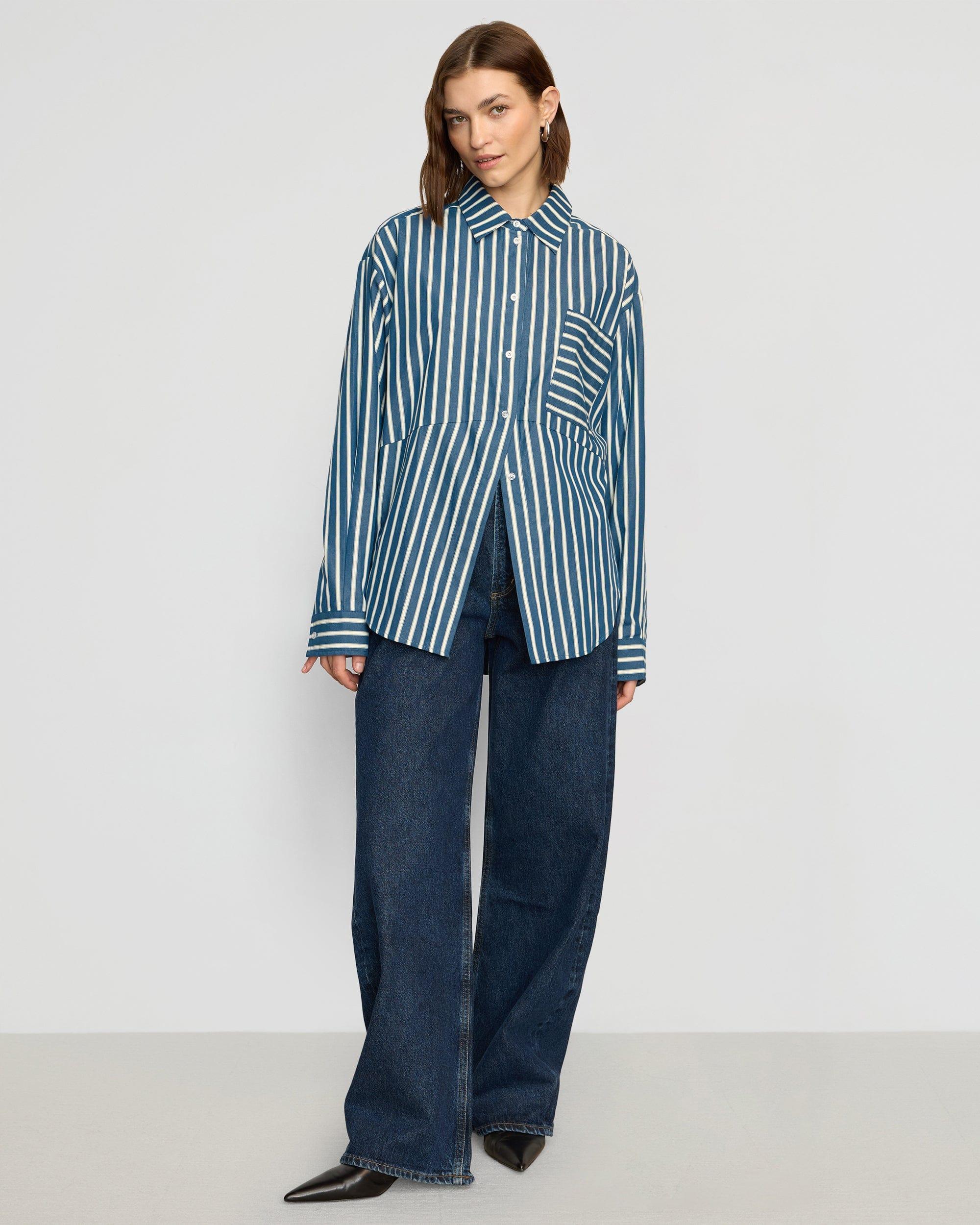 Tariro Oversized Striped Shirt Product Image