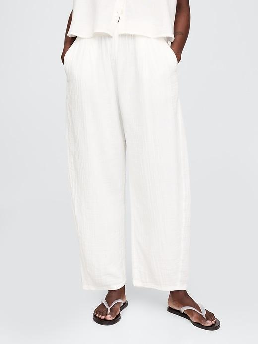 Cotton Gauze Easy Barrel Pants Product Image