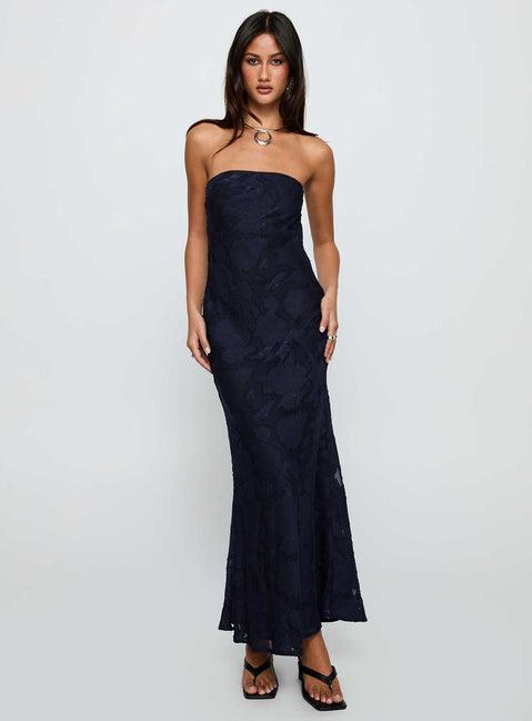 Haley Maxi Dress Navy Product Image