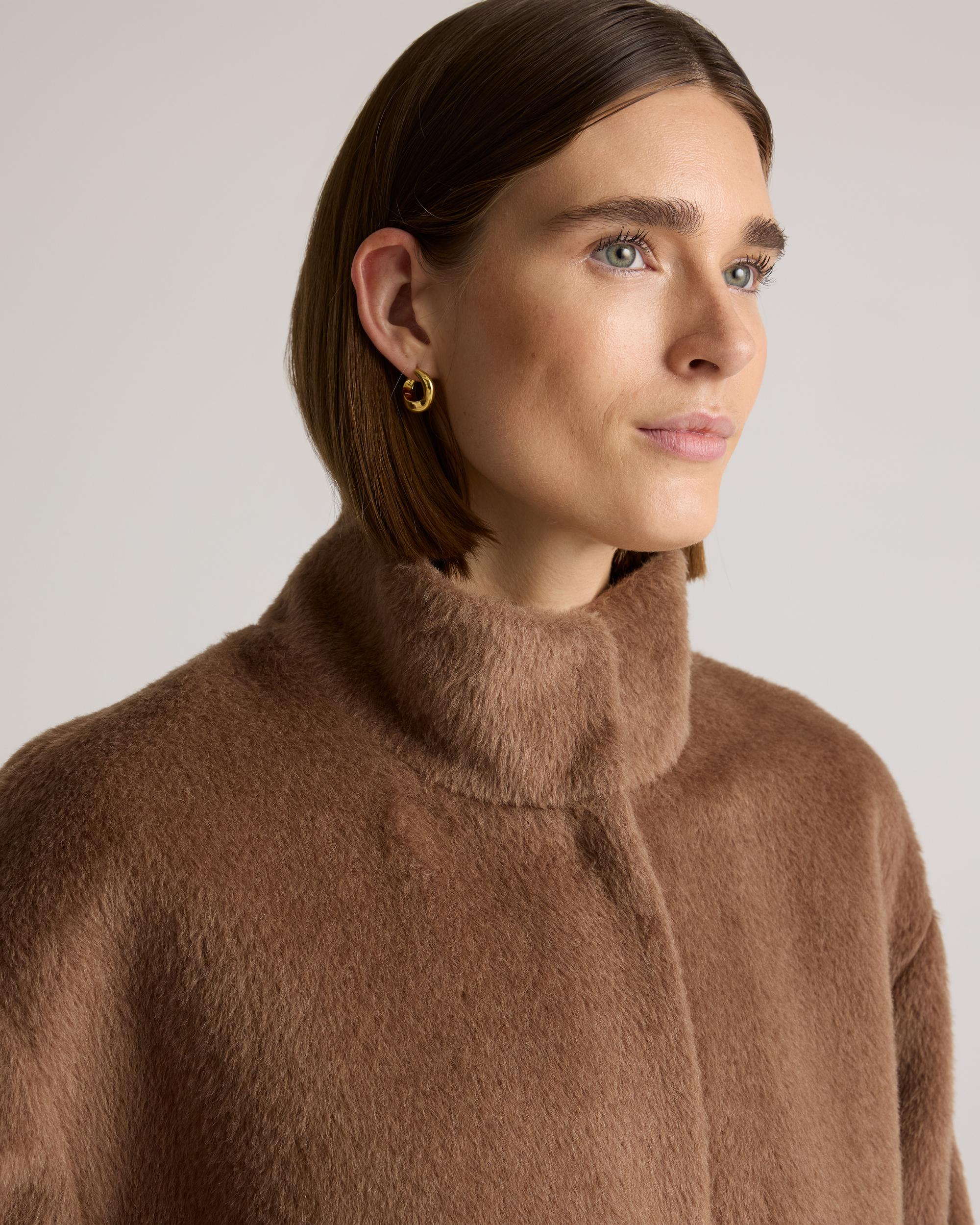 Quince | Women's Alpaca-Wool Stand Collar Coat Product Image