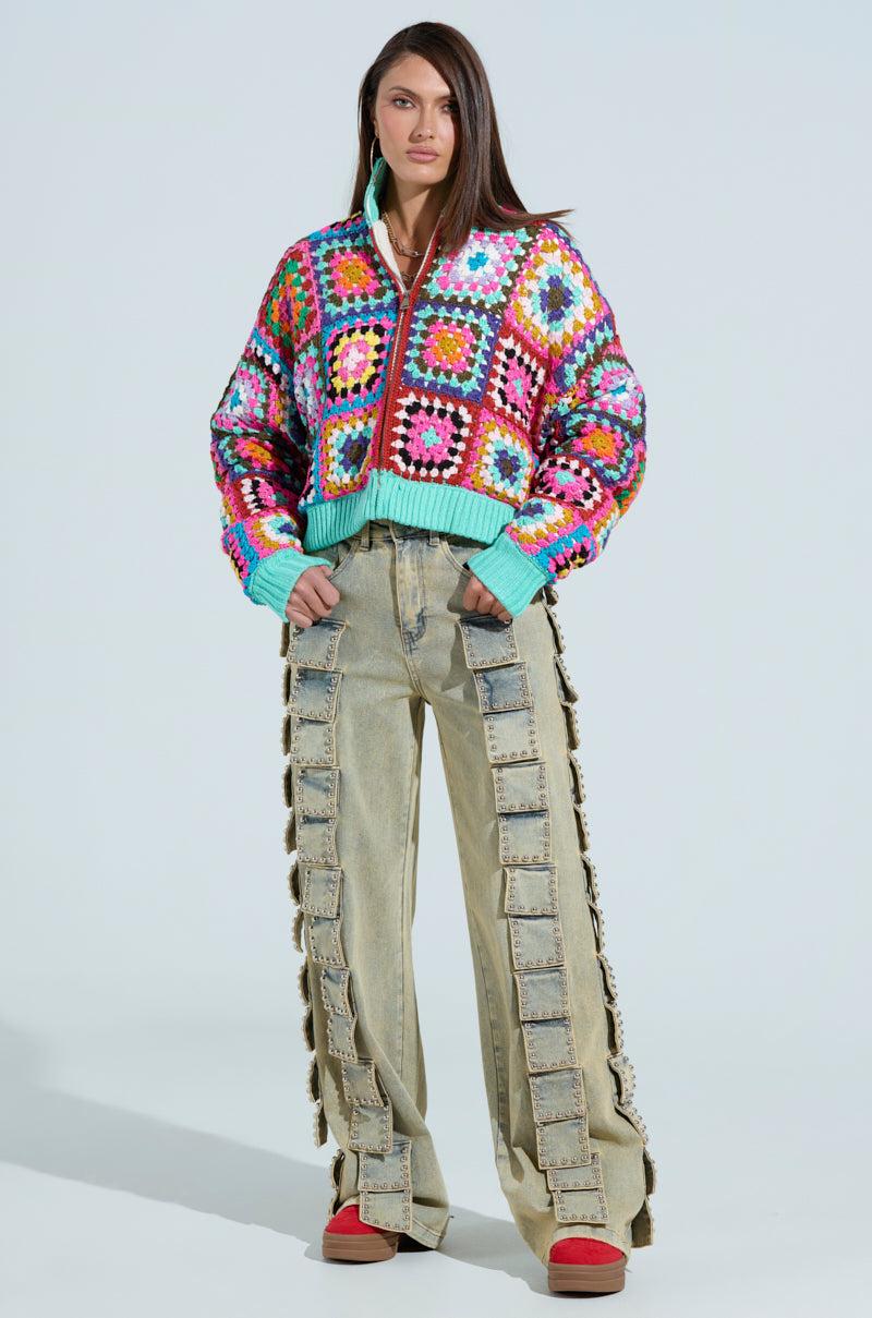 AZURRA CROCHET BOMBER Product Image