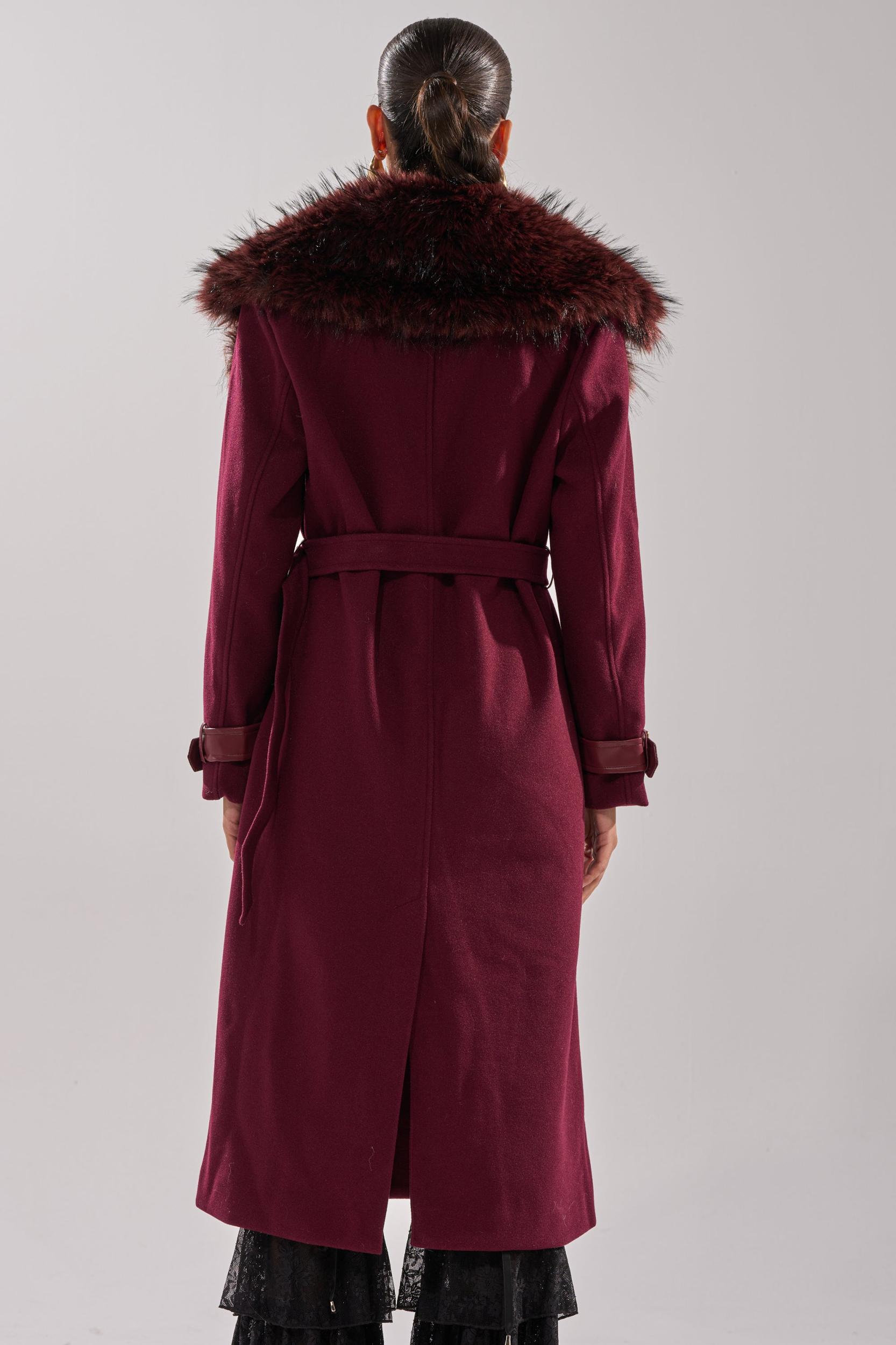 CATALINA FUR COLLAR TRENCH Product Image
