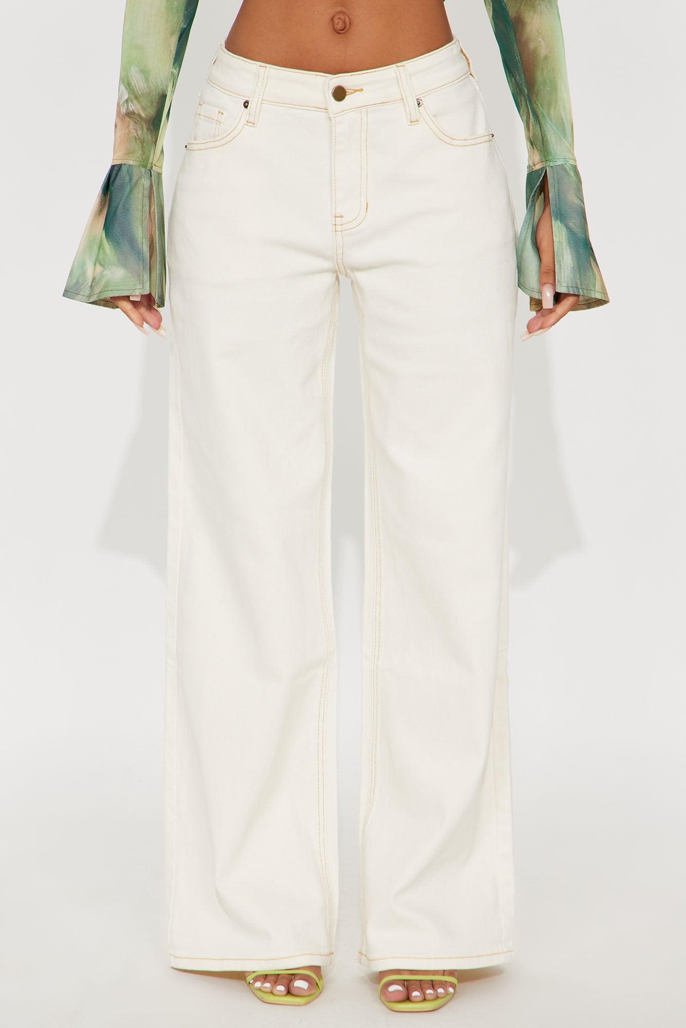 Mirador Straight Leg Jeans - Cream Female Product Image