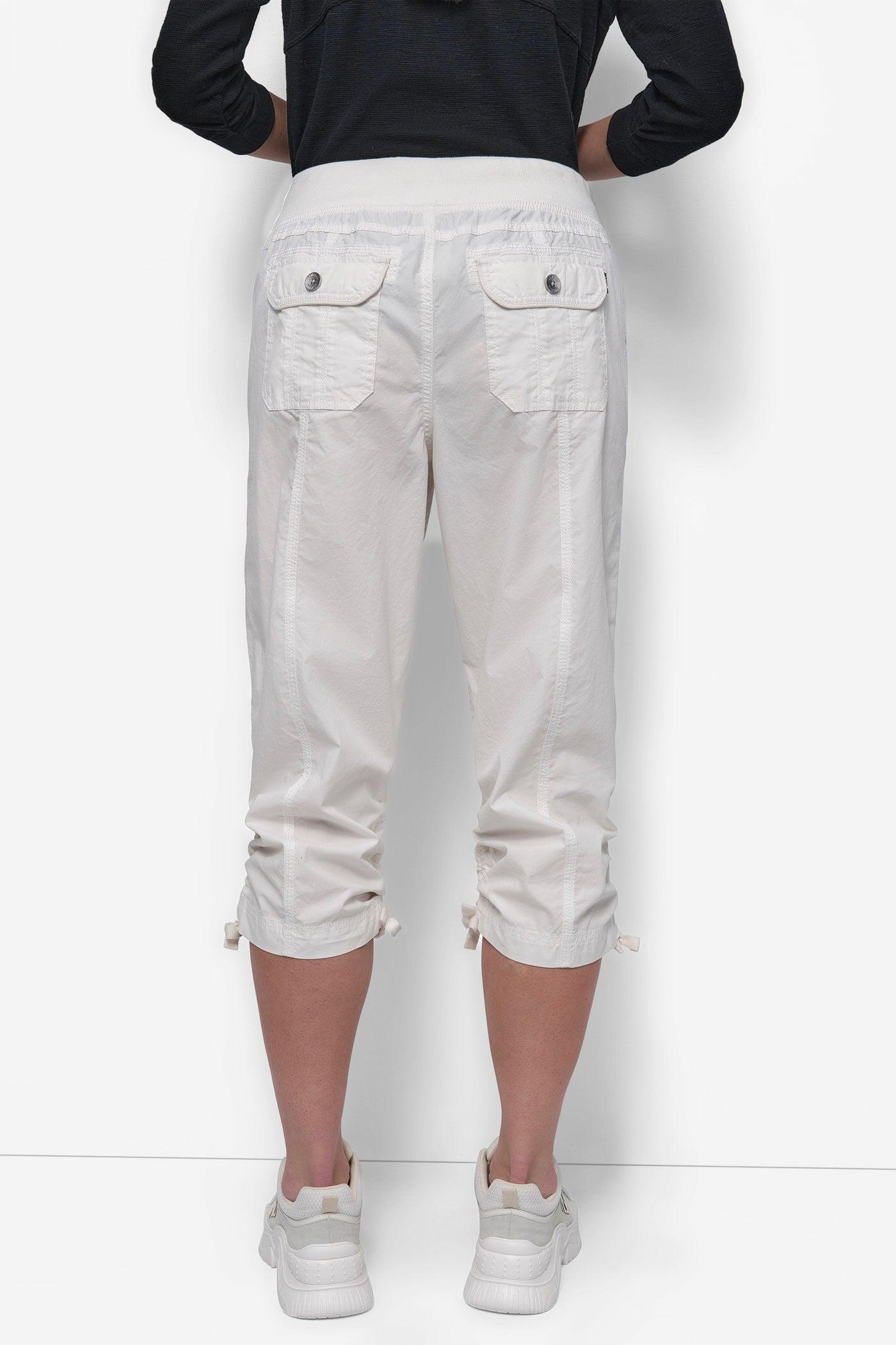 HIGH-RISE SHIRRED UTILITY CAPRI PANT Product Image