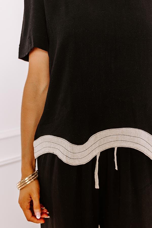 Paris Cafe Linen-Blend Top Product Image