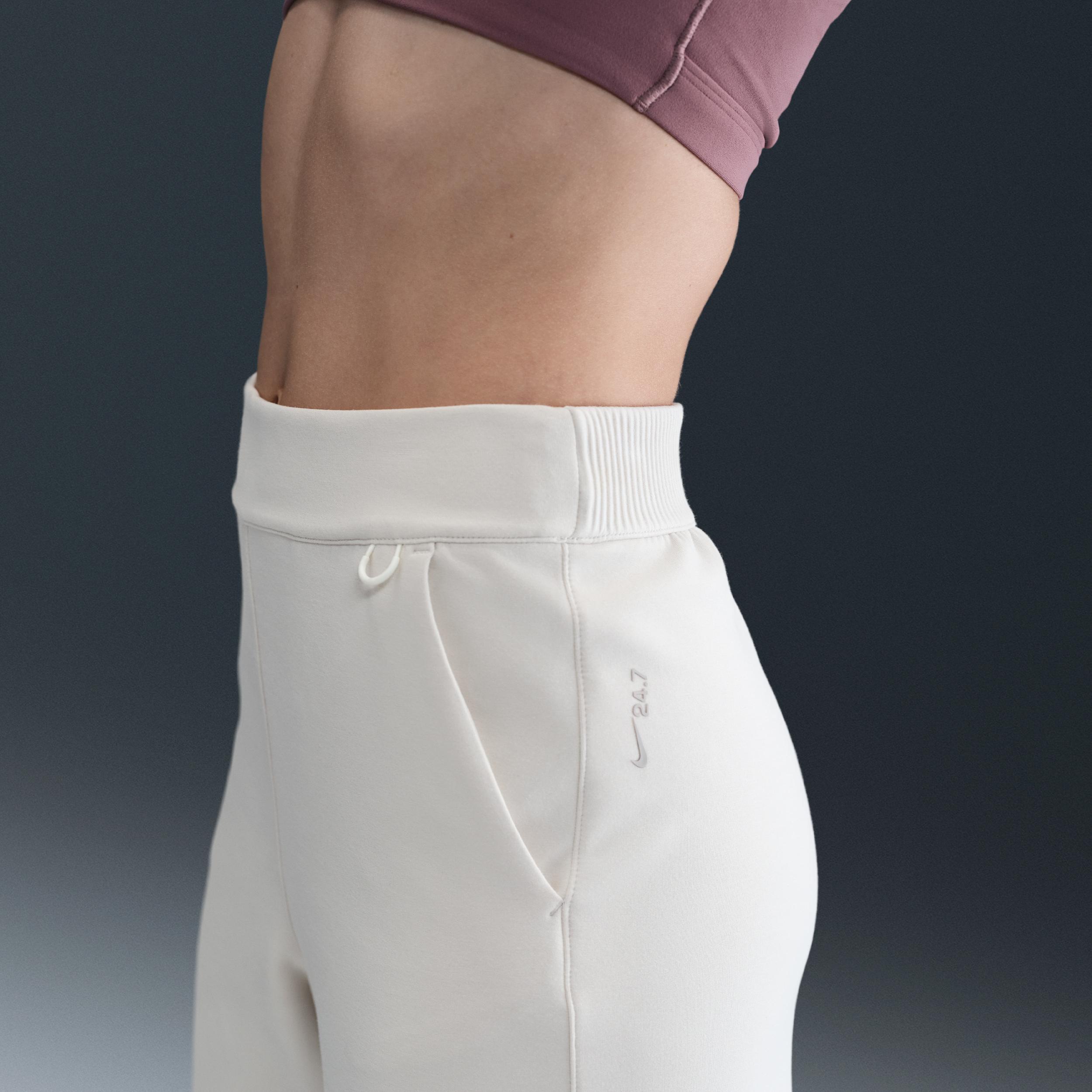 Nike Womens 24.7 ImpossiblySoft Dri-FIT High-Waisted Loose Flared Pants | HQ8607-104 Product Image