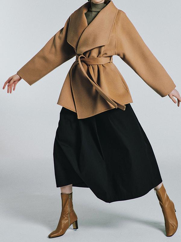 A-Line Loose Solid Color Skirts Bottoms Product Image