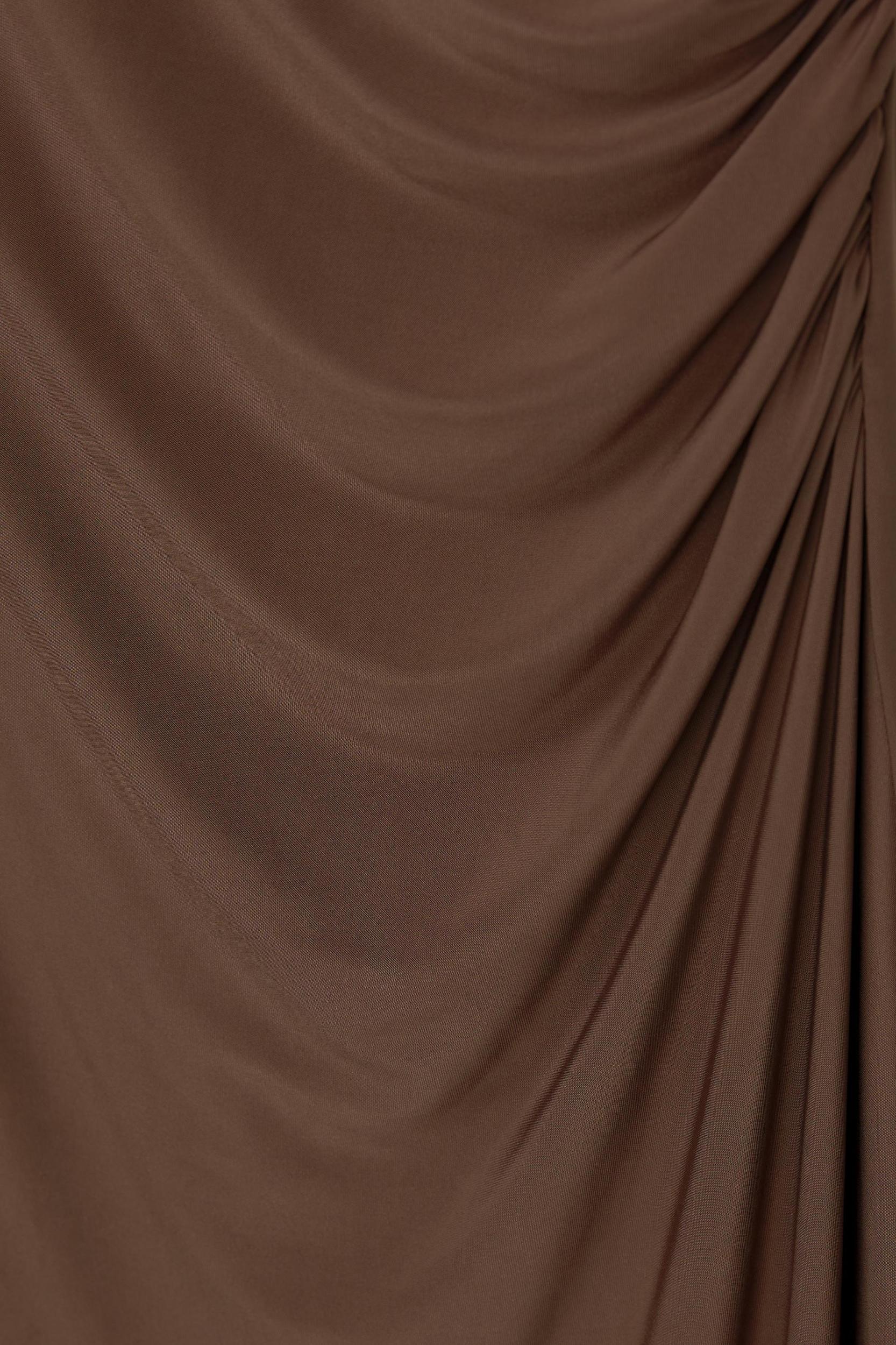 Draped halter midi dress Product Image