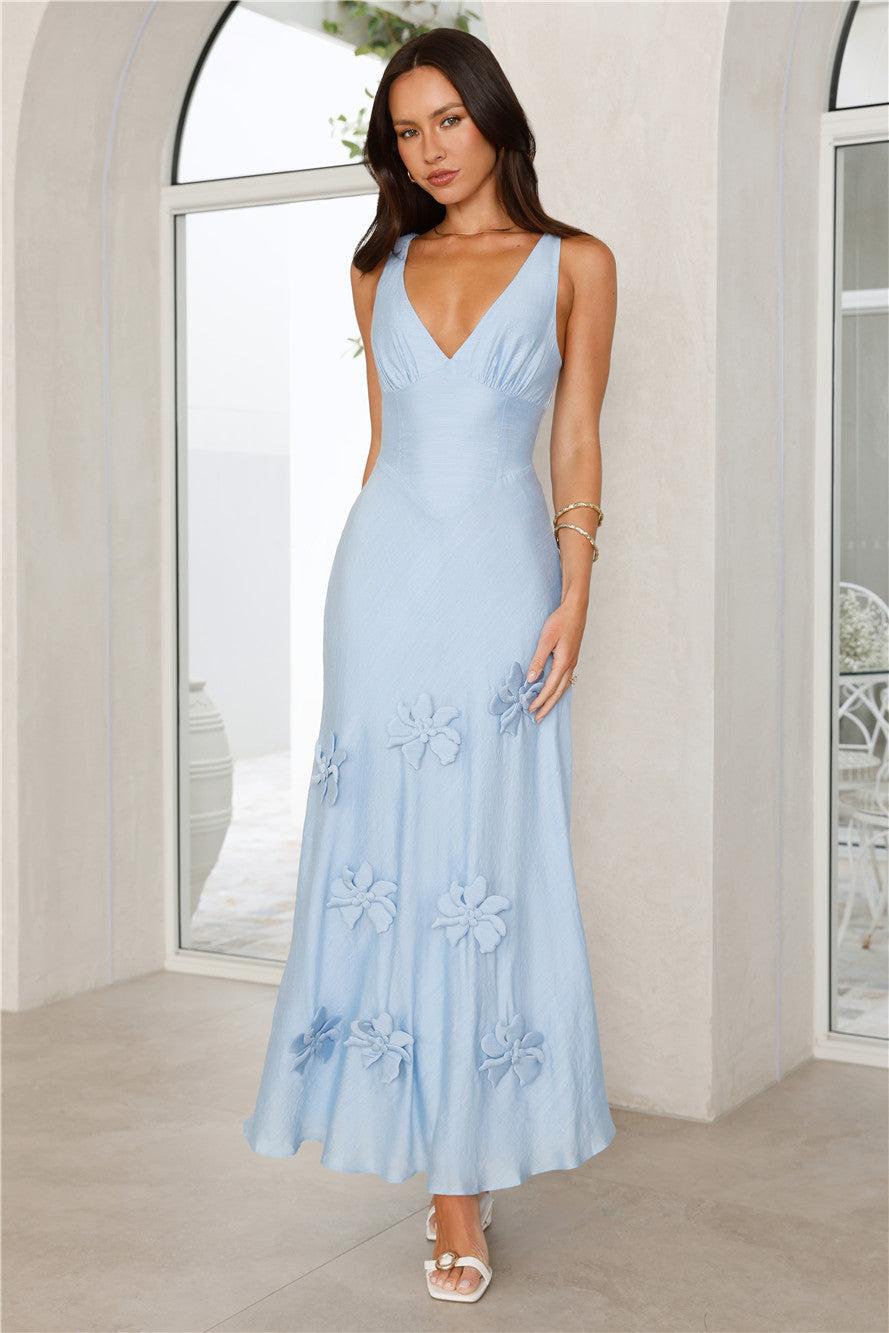 Juicy Floral Maxi Dress Blue Product Image