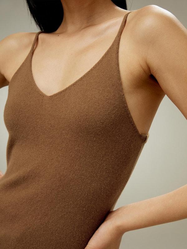 LILYSILK Cashmere Vests Womens - Toffee Sustainable Cashmere - Versatile Winter Essential Top M Product Image