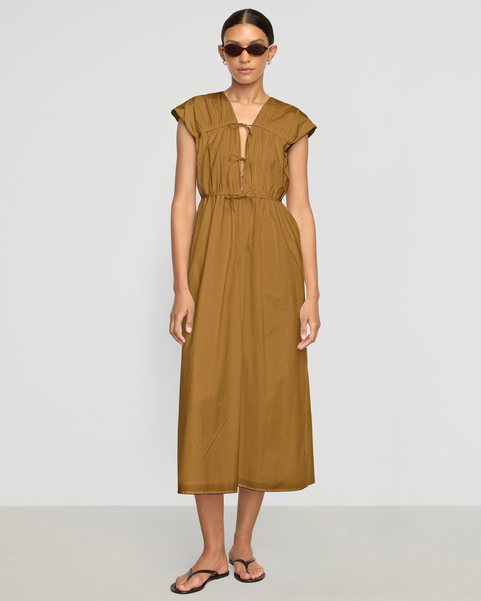 Shreya Tie-Front Organic Cotton Dress Product Image