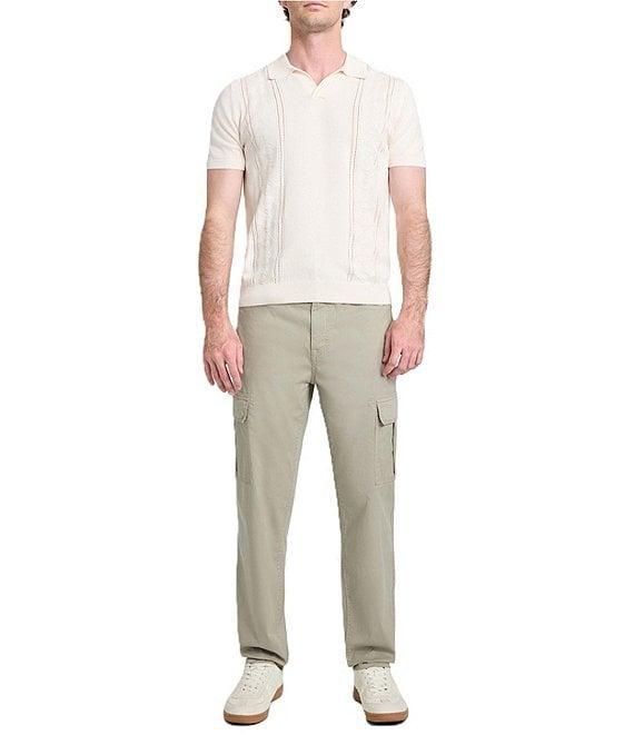 Guess Bryant ointelle Short Sleeve Rib Knit Polo Shirt Product Image