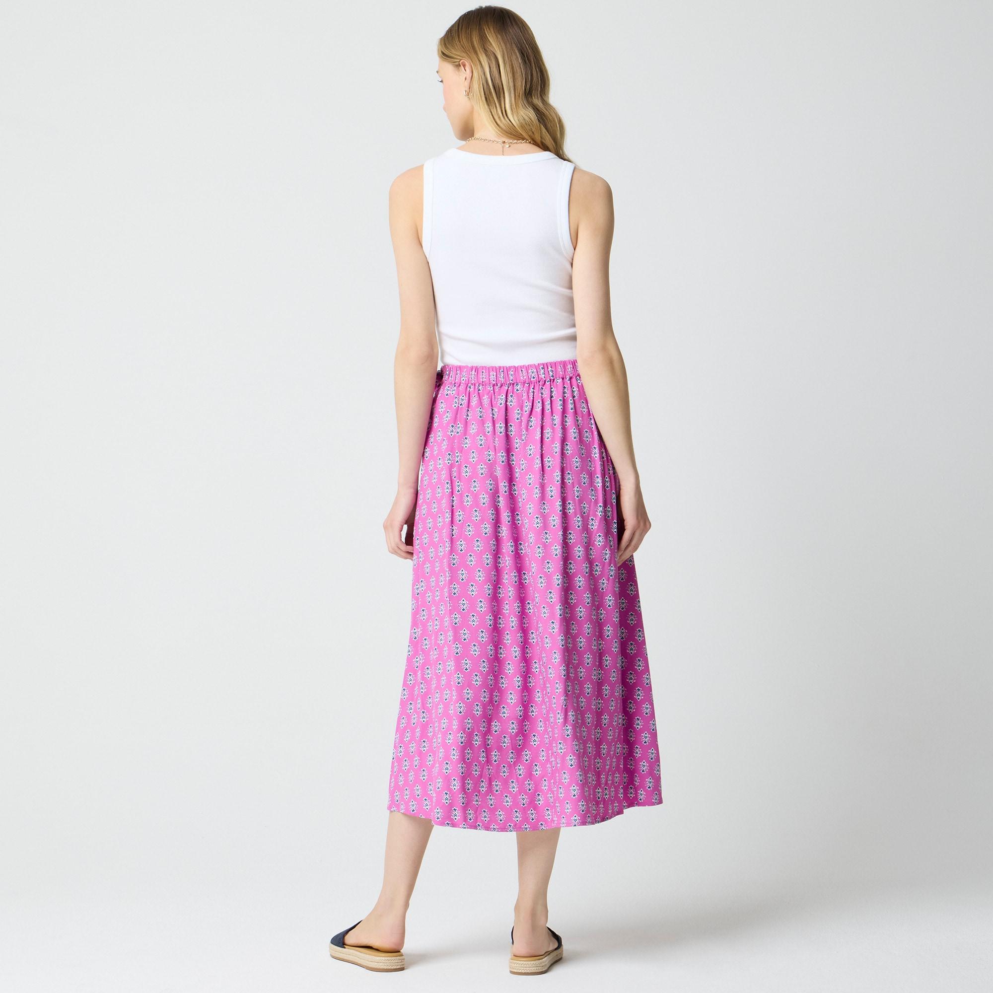 Printed faux-wrap skirt Product Image