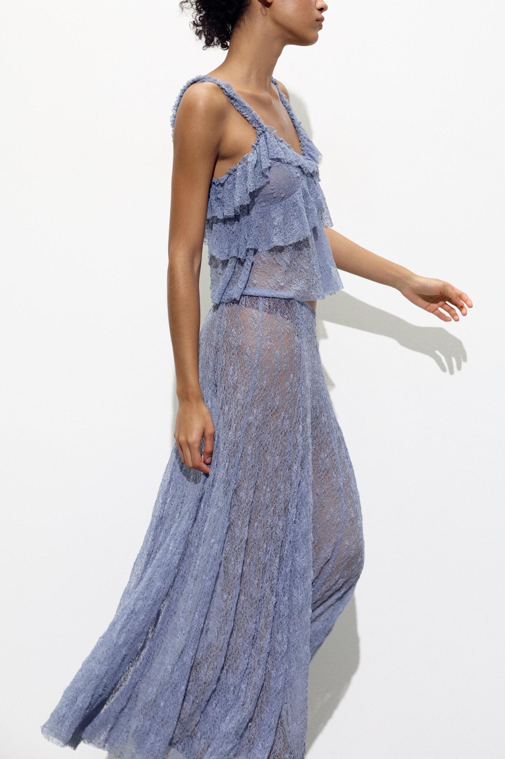 LONG LACE SKIRT Product Image