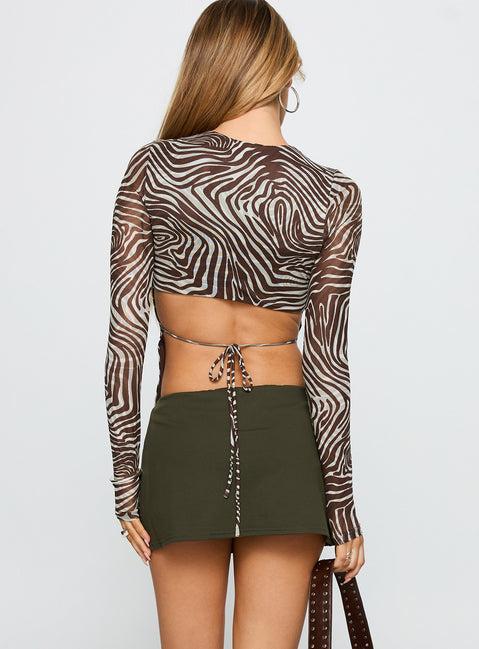 For The Thrill Skort Green Product Image