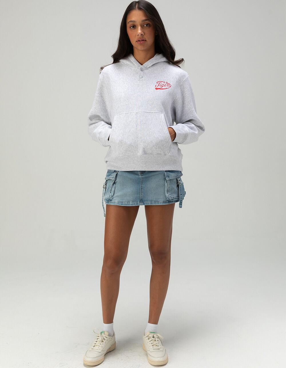 CHAMPION Icon Reverse Weave Womens Hoodie - GRAY Product Image