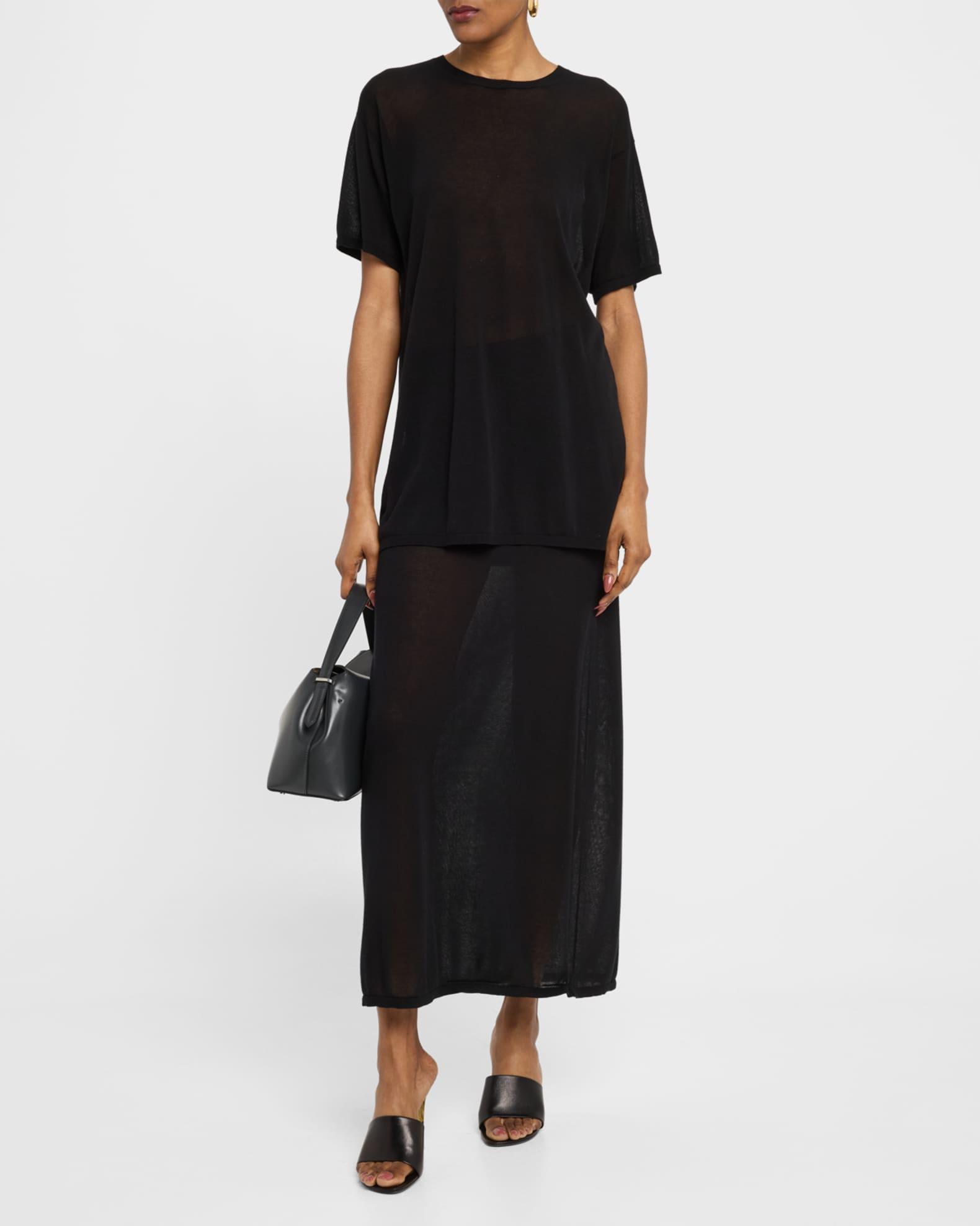 Cashmere-Blend Short-Sleeve Knit T-Shirt Product Image