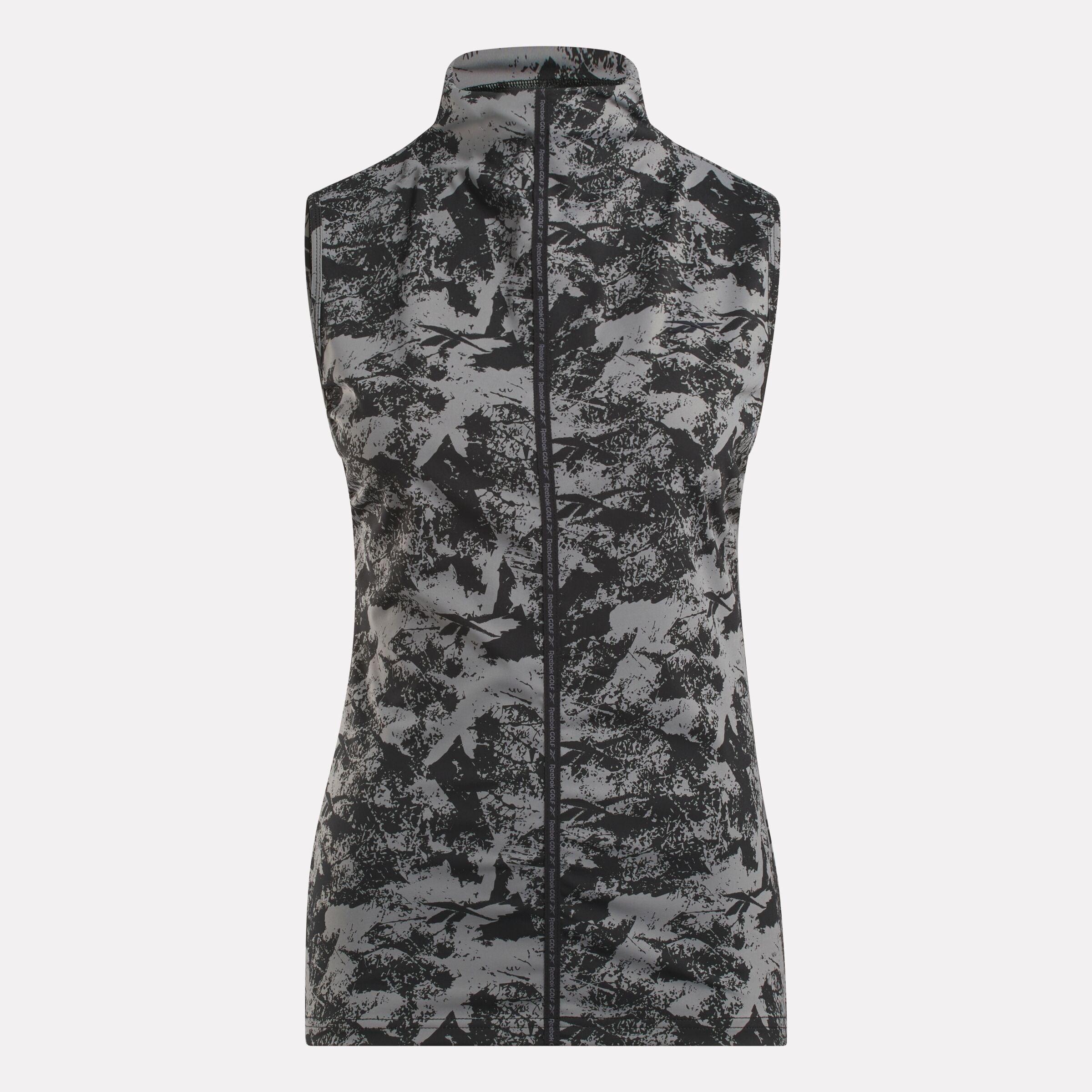 Women's Sleeveless Mock Neck Golf Top - Vector Abstract Print Female Product Image