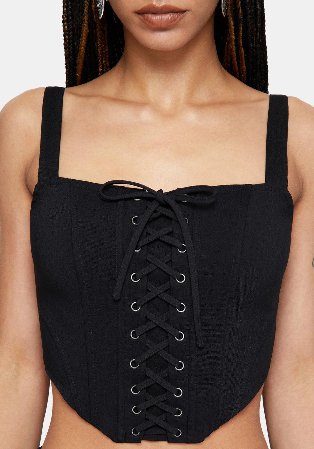 Miranda Lace Up Corset Top Product Image