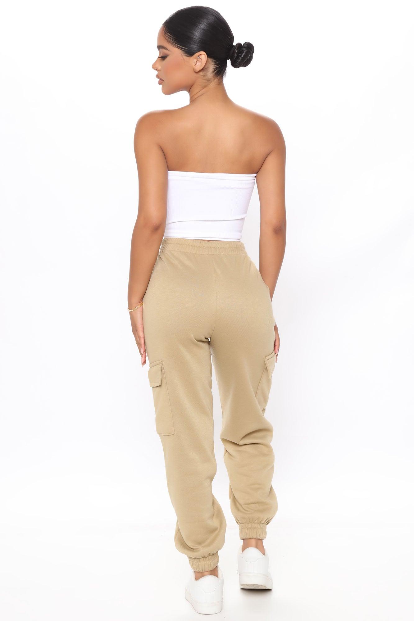 Let's Relax Jogger Sweatpants - Tan Product Image