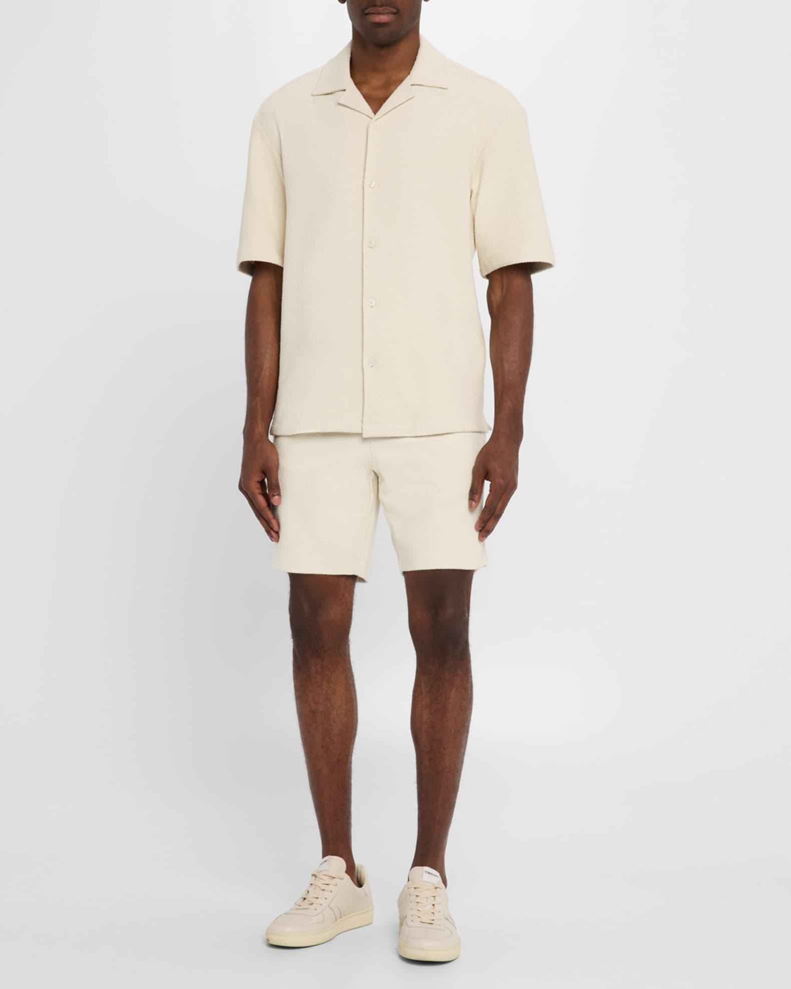 Men's Leoni Textured Cotton Shorts Product Image