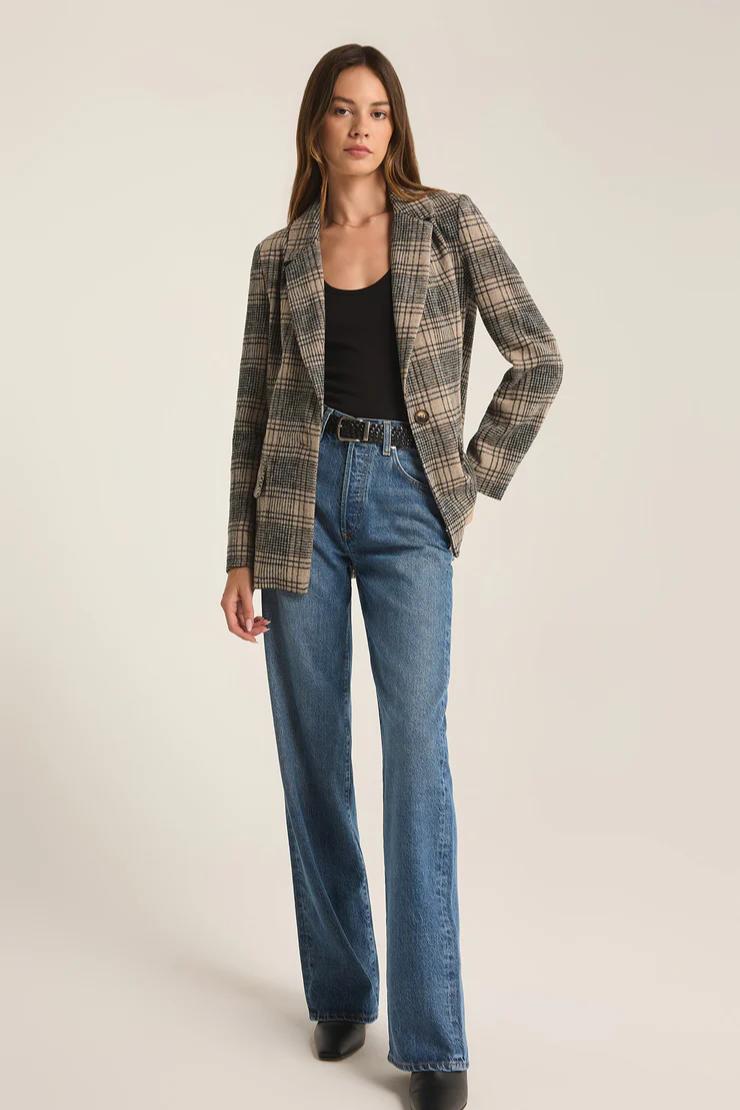 Kingston Relaxed Plaid Blazer Product Image