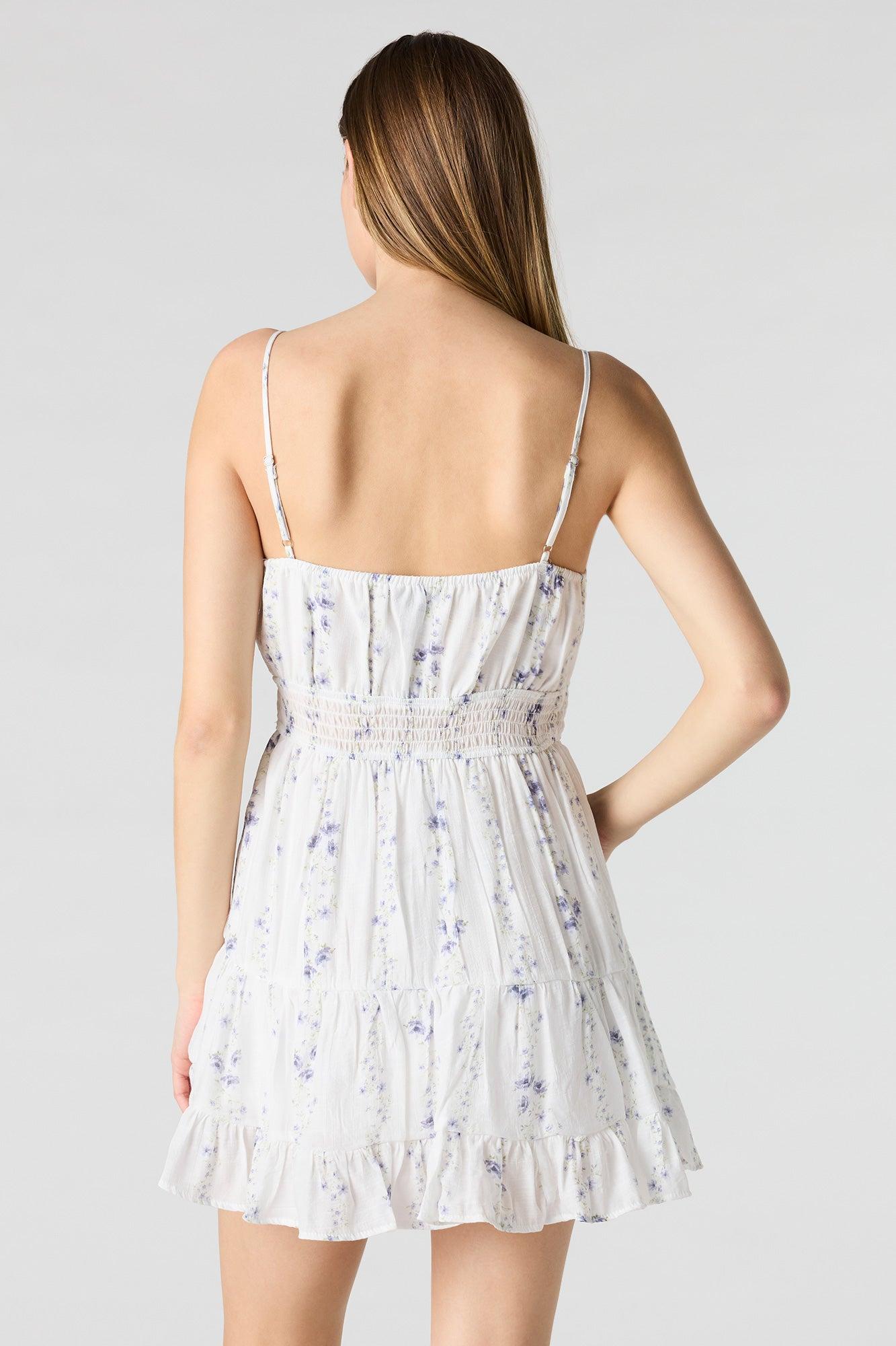 Sweetheart Tie Front Mini Dress Female Product Image