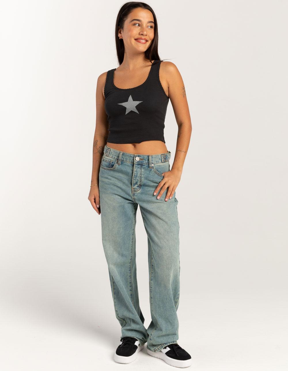 RSQ Womens Star Tank Top - GRAY Product Image