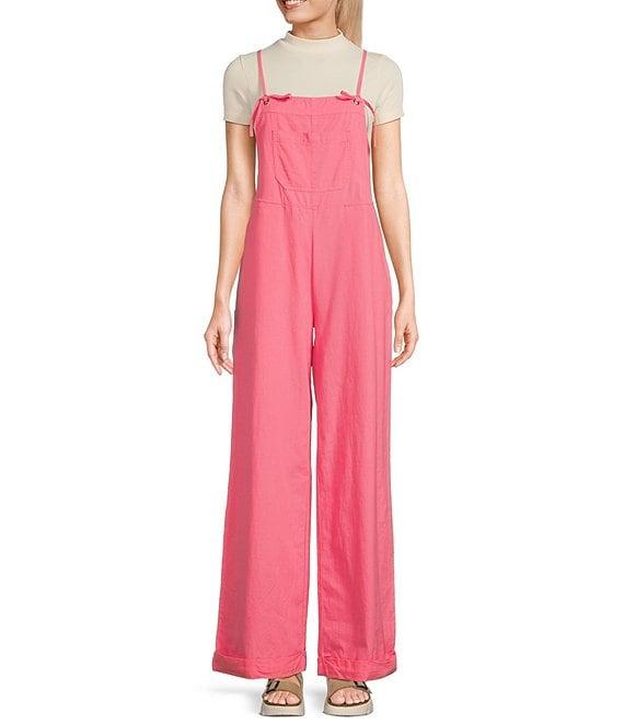 C&V Chelsea & Violet Sleeveless Vintage Overall Jumpsuit Product Image