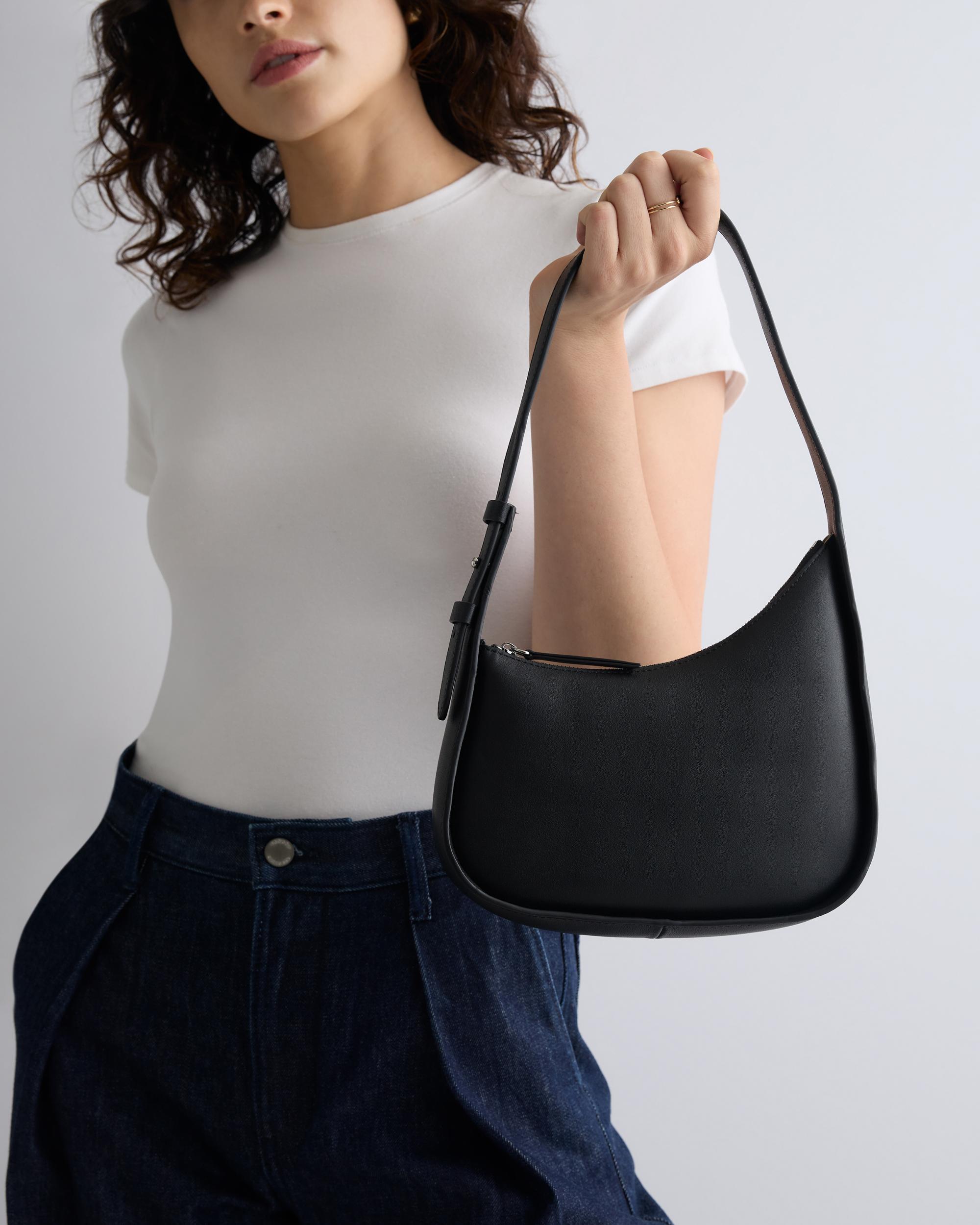 Quince | Women's Italian Leather Asymmetrical Mini Shoulder Bag Product Image