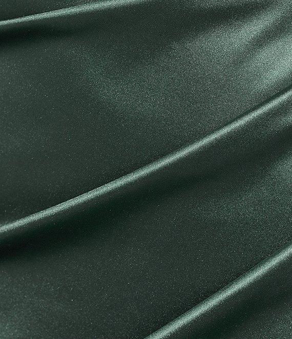 Honey and Rosie Drape Neck Side Pleat Envelope Hem Midi Dress Product Image