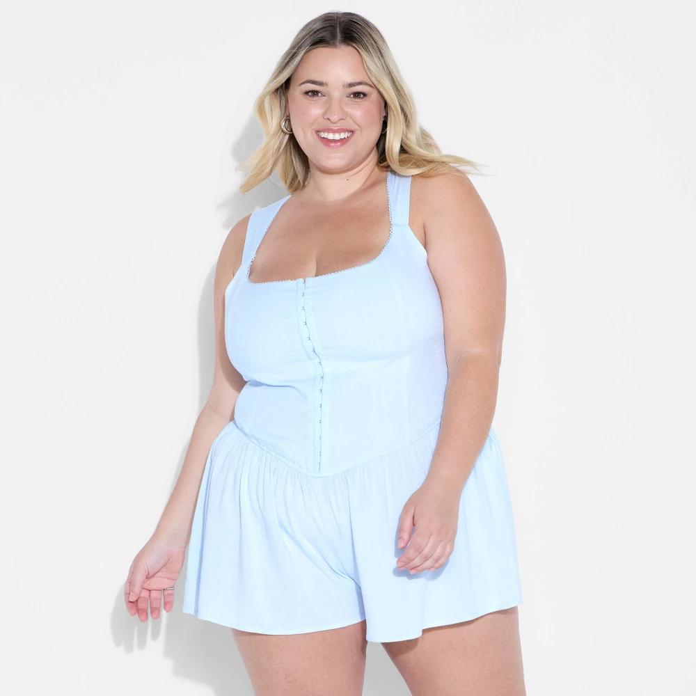 Women's Hook and Eye Romper - Wild Fable™ Pink Floral M Product Image