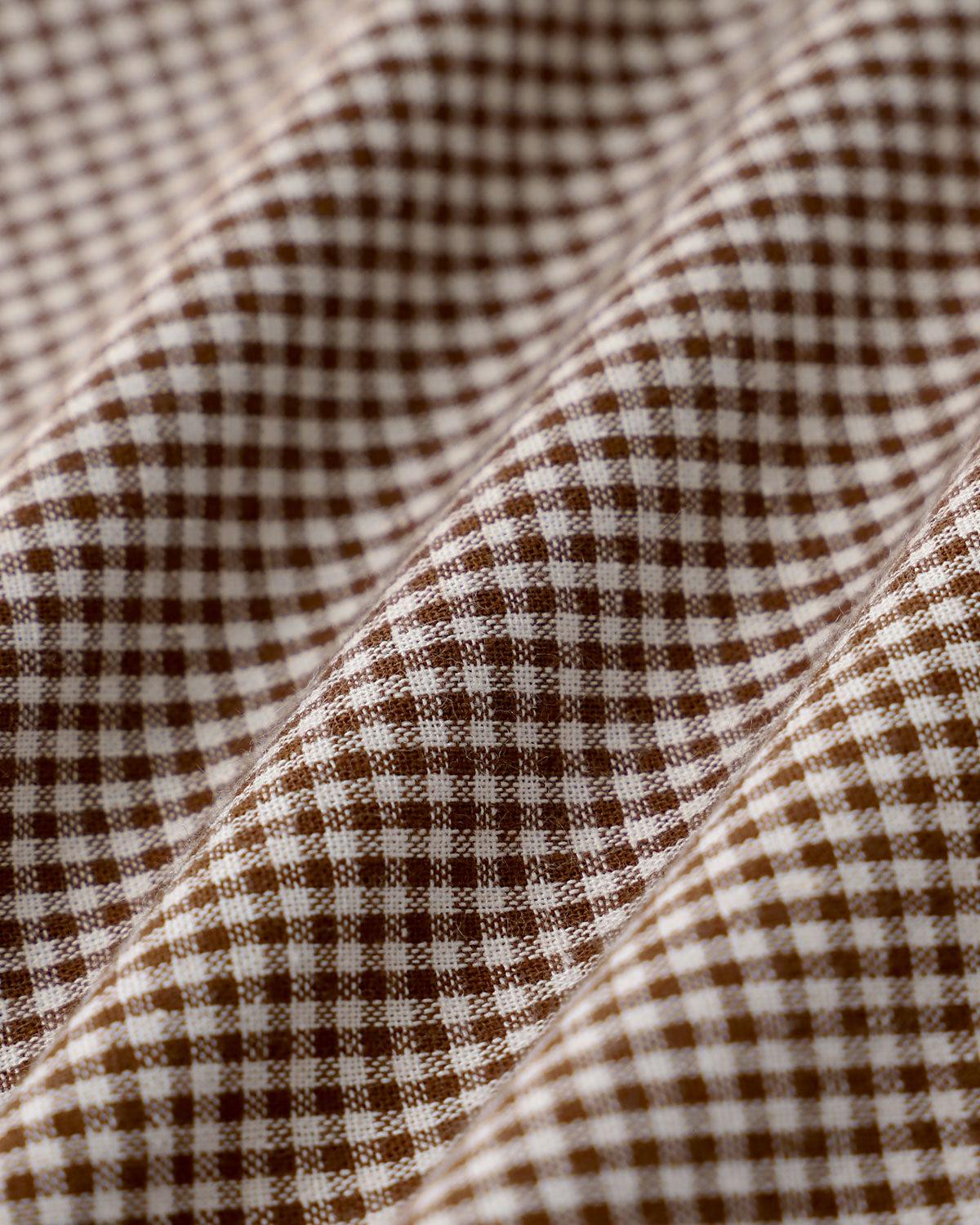 Brown Plaid Straight Mini Skirt Product Image